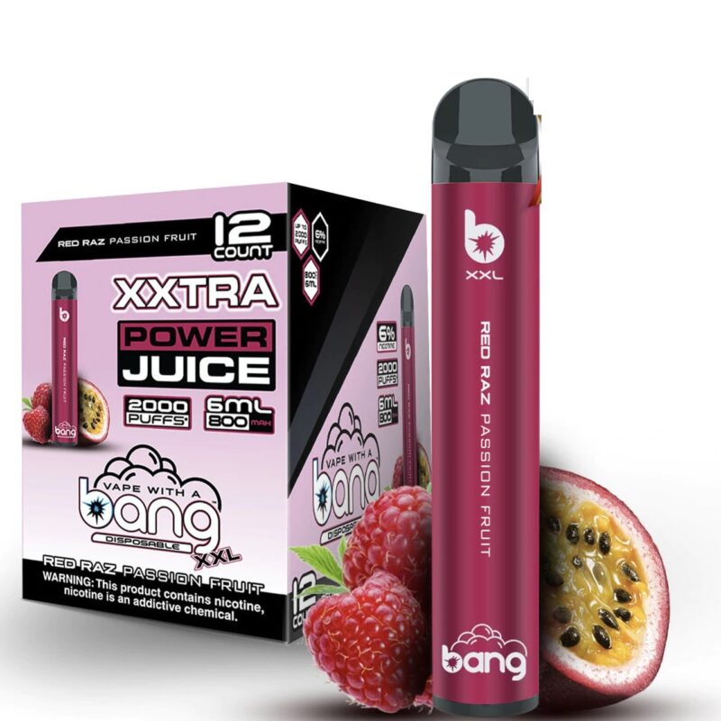 BANG XXL Red Raz Passion Fruit 2000 PUFF Golden Vape - Riyadh