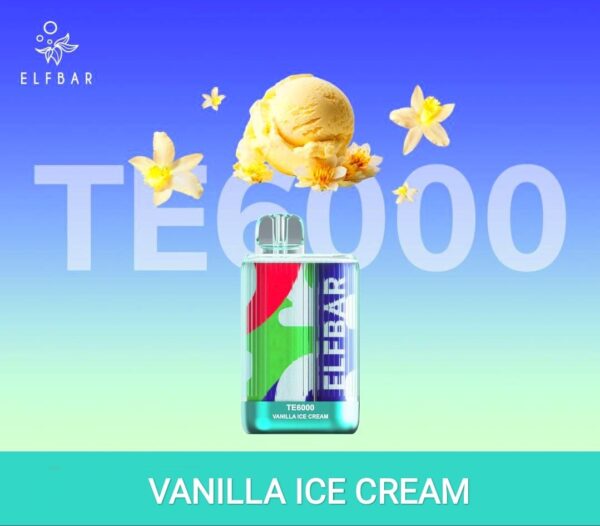 ELF BAR TE6000 DISPOSABLE DEVICE - VANILLA ICE CREAM